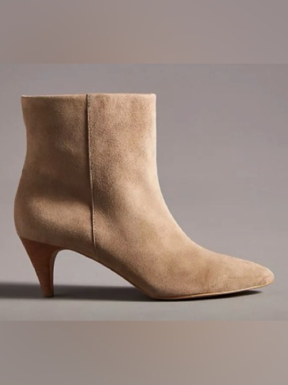 DOLCE VITA Dee Tan Suede Heeled Ankle Bootie Size 7W